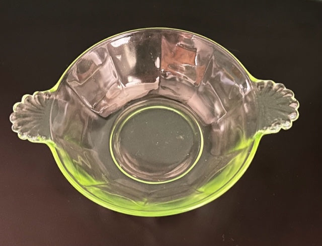 Vintage Uranium Glass Trinket Dish