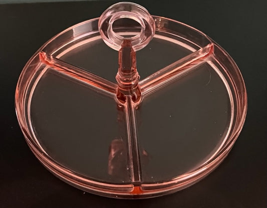 Vintage Pink Glow Round Tray