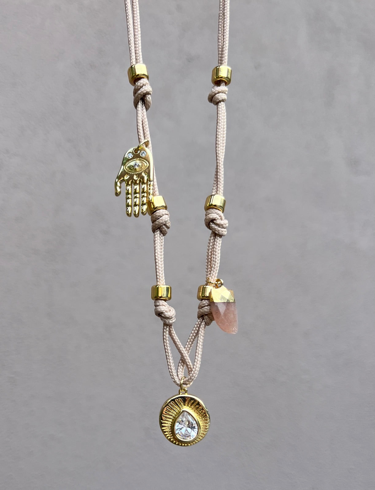 Earth Tones Charm Necklace