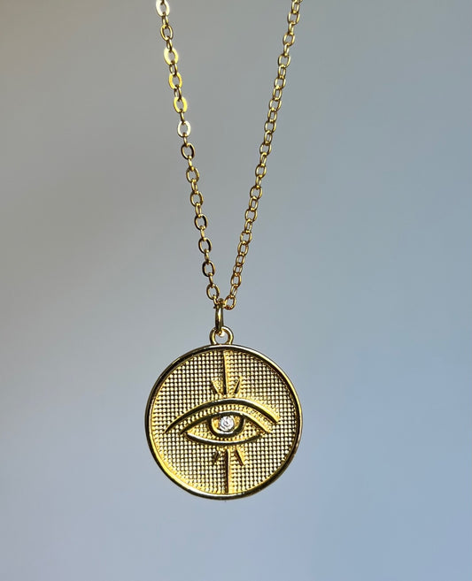 Evil Eye Coin Necklace