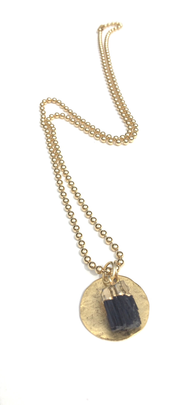 Coin & Stone Charm Necklace