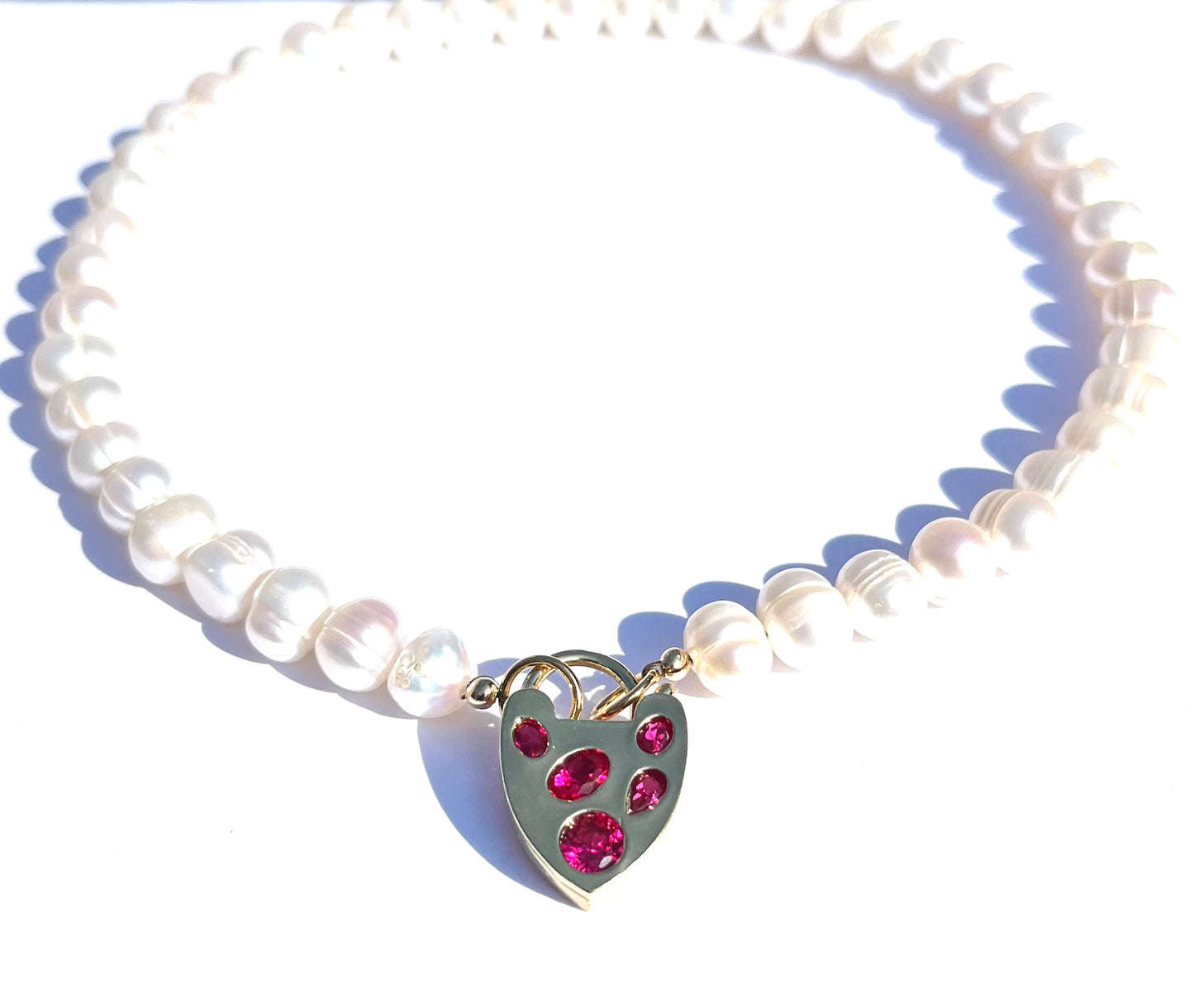 Pearl Padlock Necklace