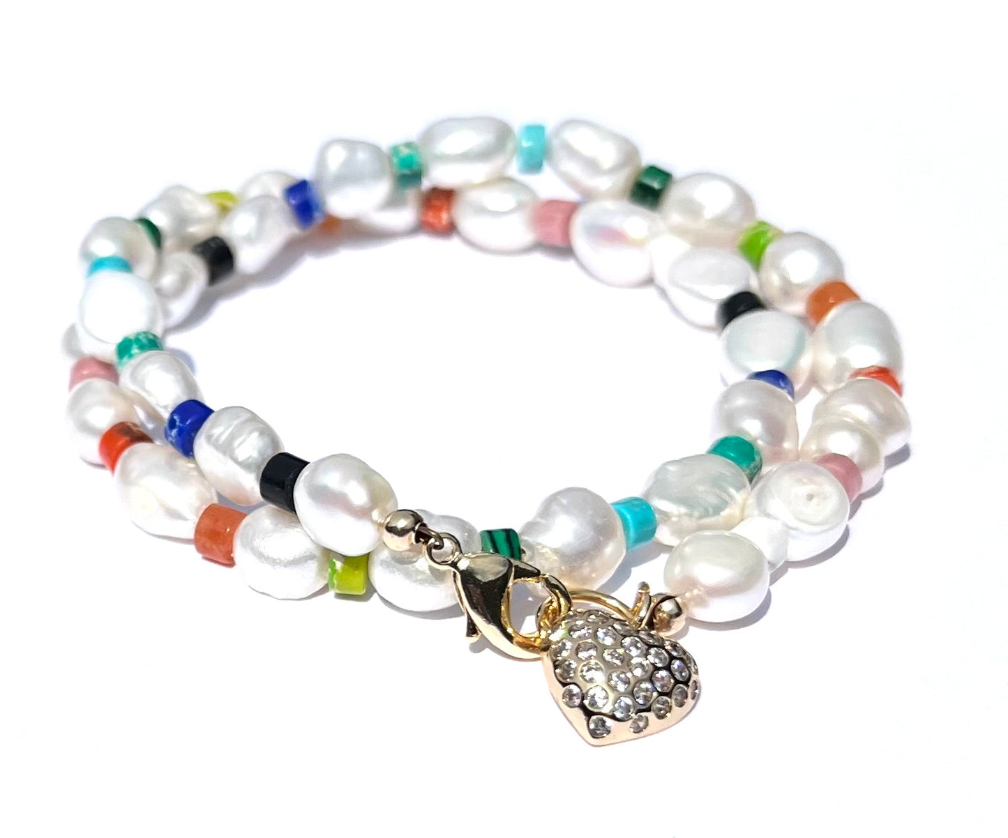 Pearl Rainbow Doublet Necklace