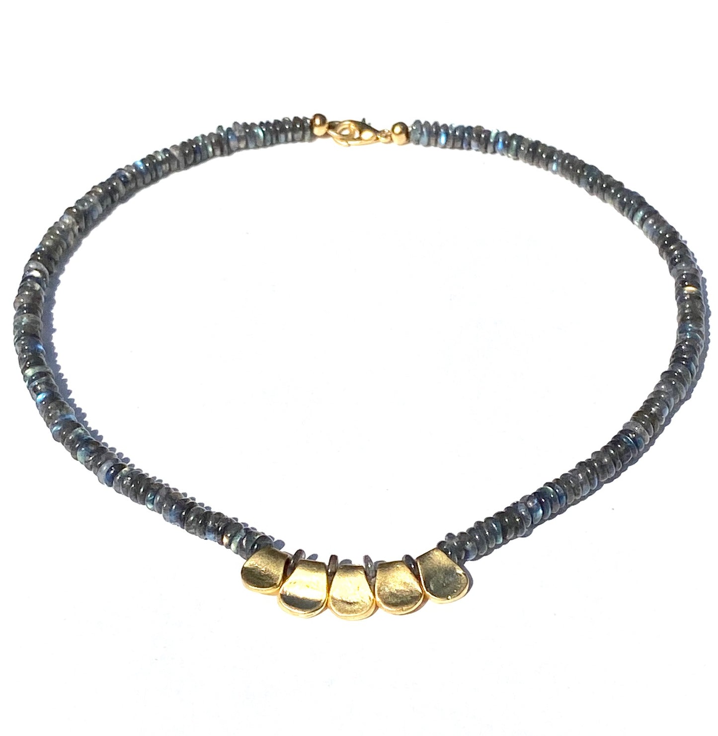Penta Collar Necklace (Labradorite)