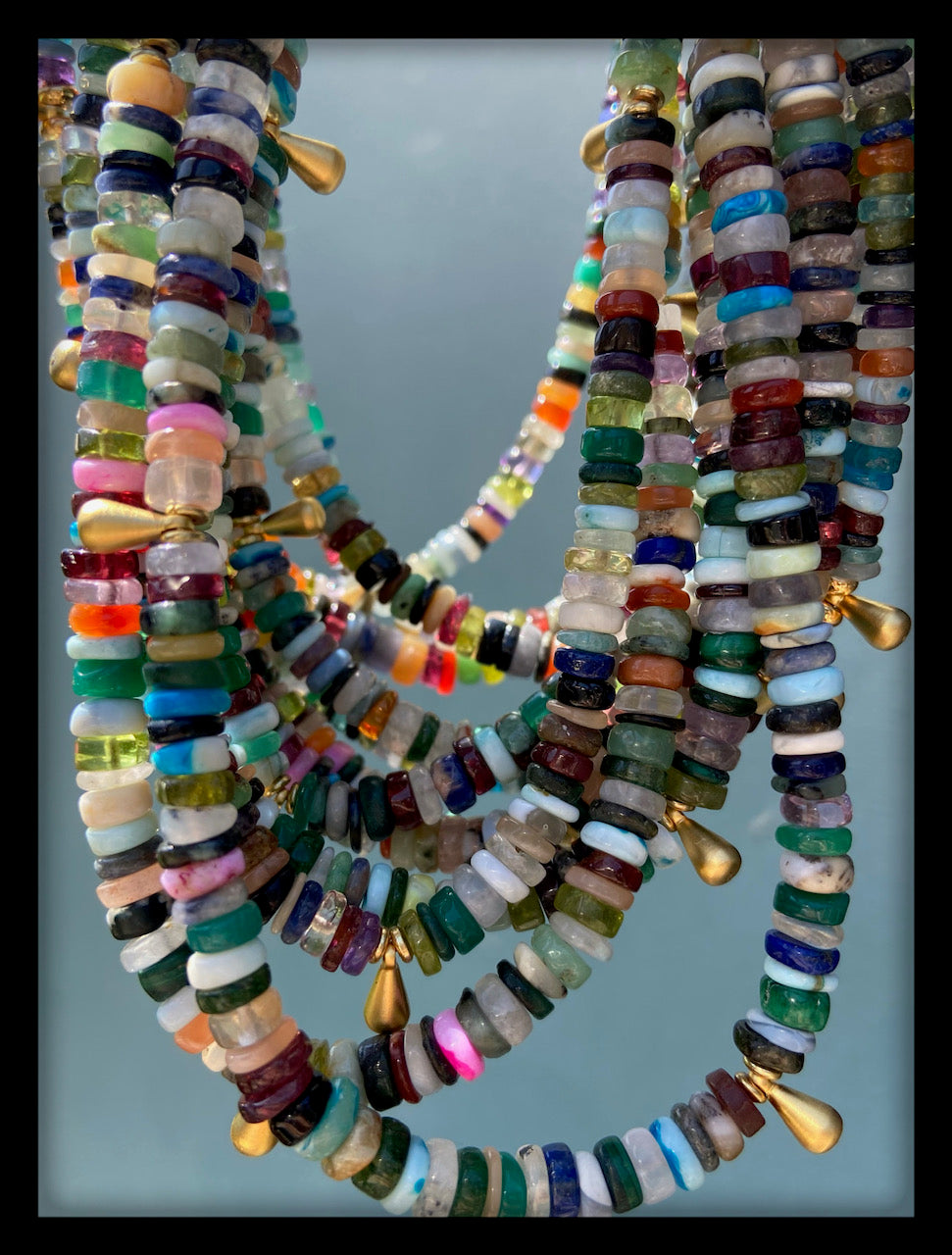 Essential Stone Layer Necklace in Multi Stone