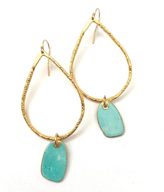 Turquoise Tag Earrings